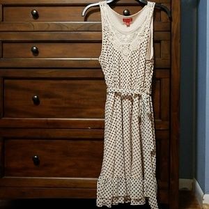 Elle pink polka dot dress